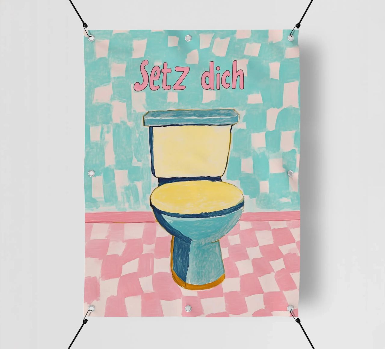 WC, Setz dich PVC Plane von Carinaprint