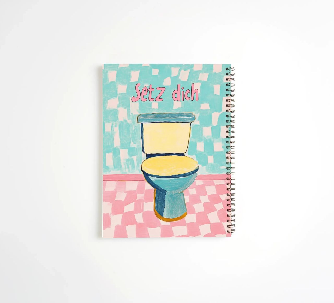 WC, Sit down spiral notebook by Carinaprint