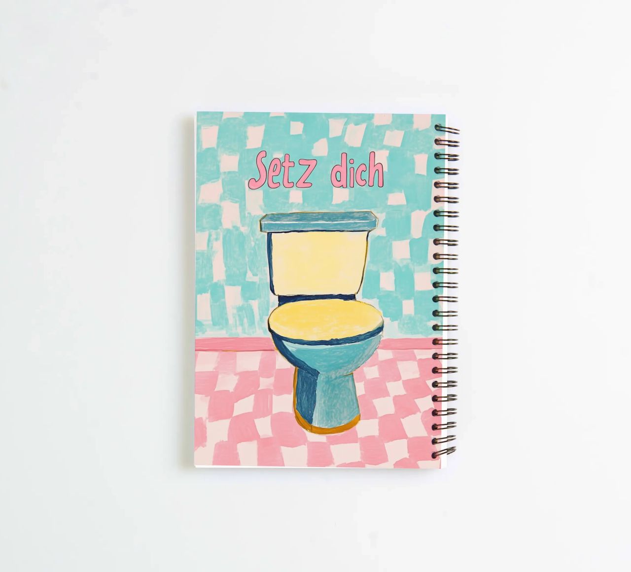 WC, Sit down spiral notebook by Carinaprint
