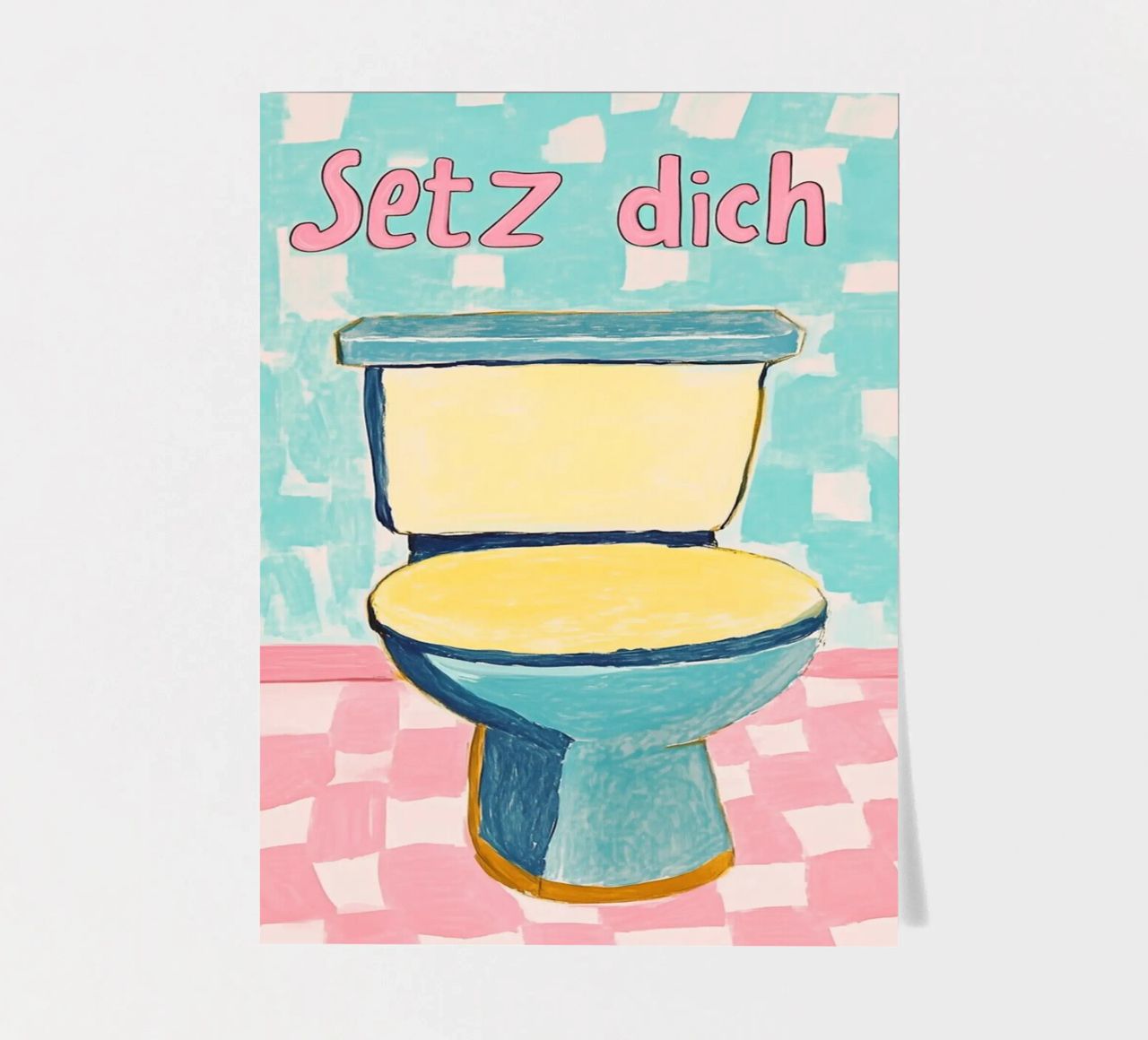 WC, Setz dich Stickerbogen von Carinaprint