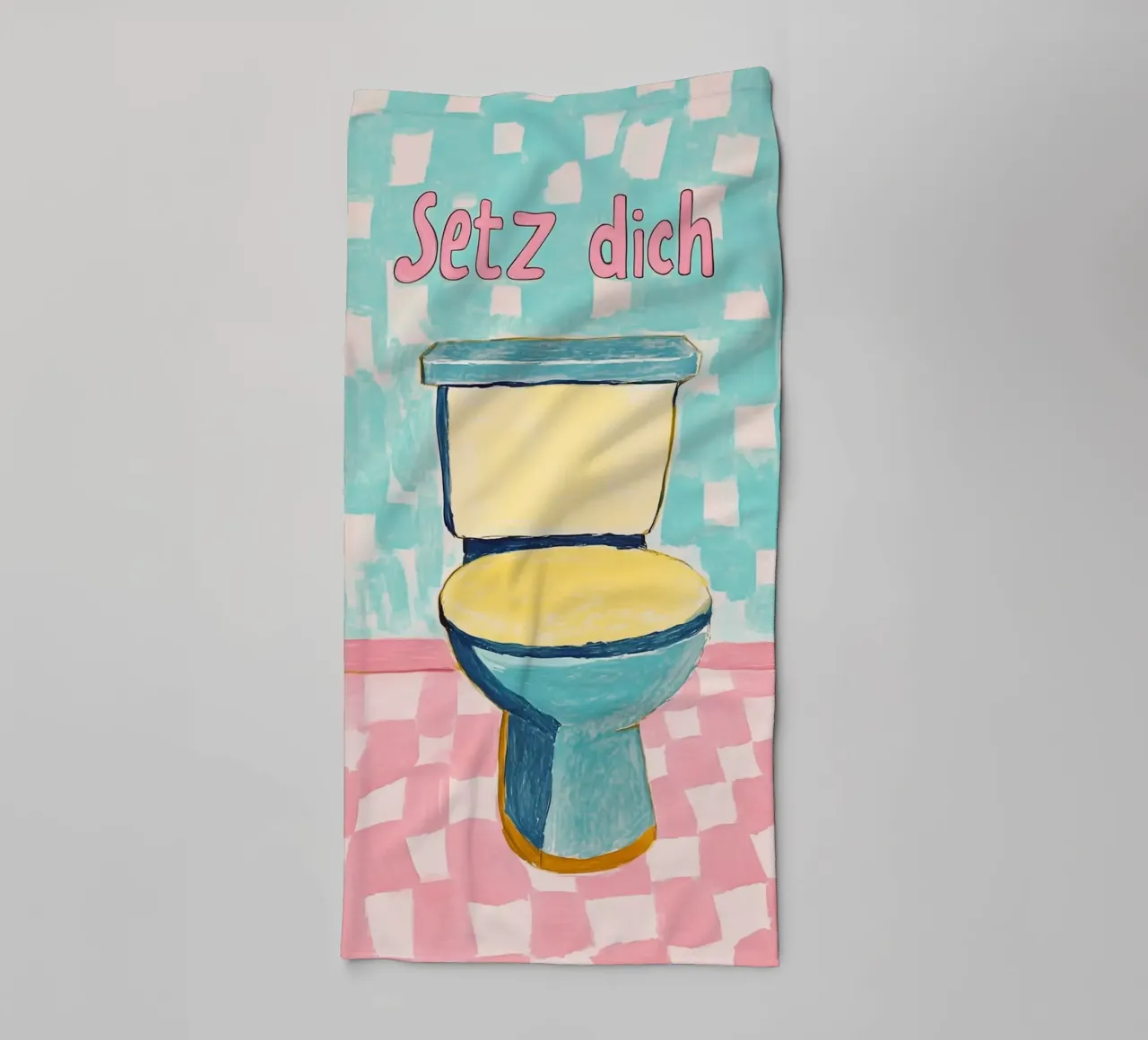 WC, Ga zitten badhanddoek van Carinaprint