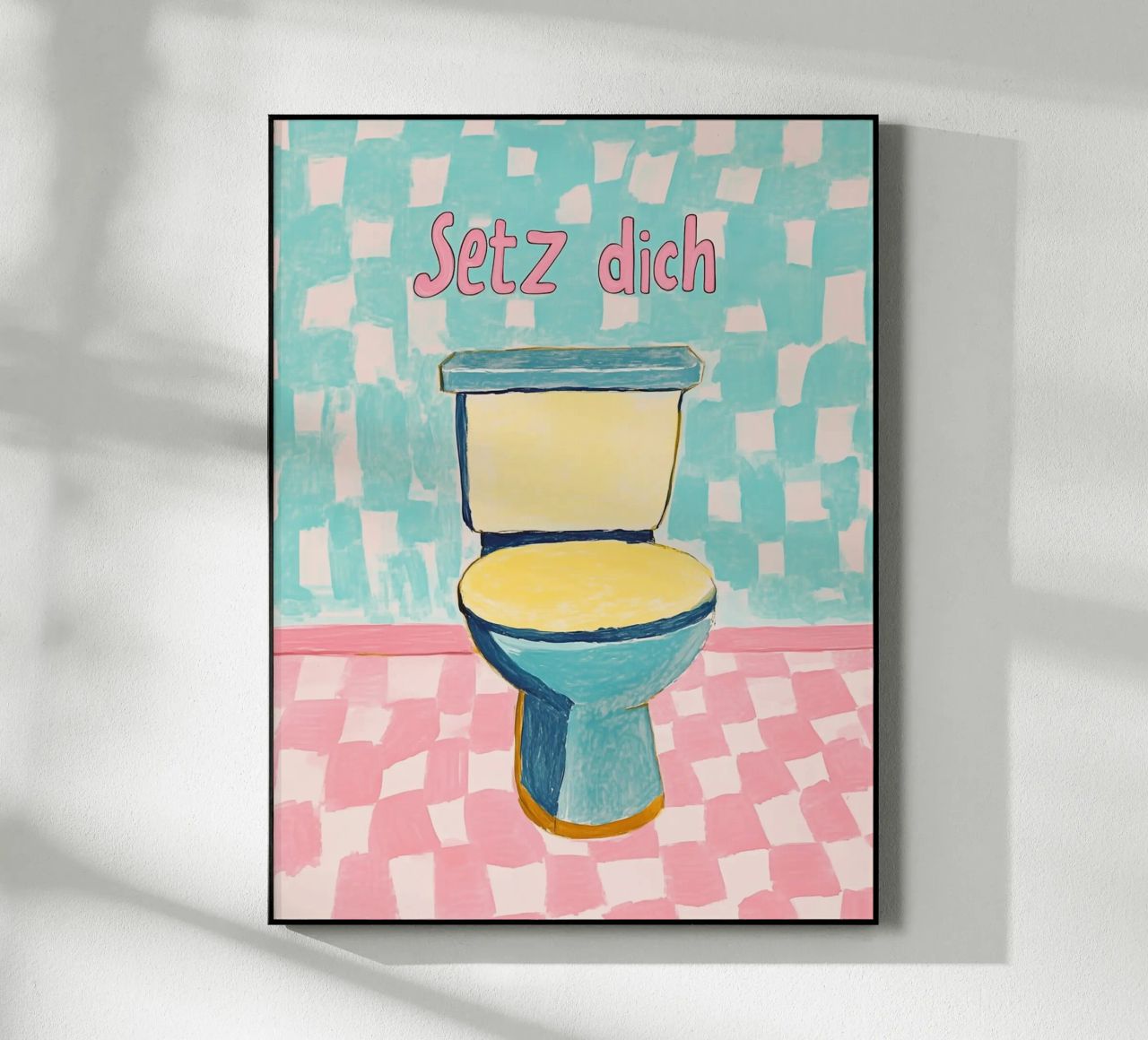 WC, Ga zitten acryl van Carinaprint