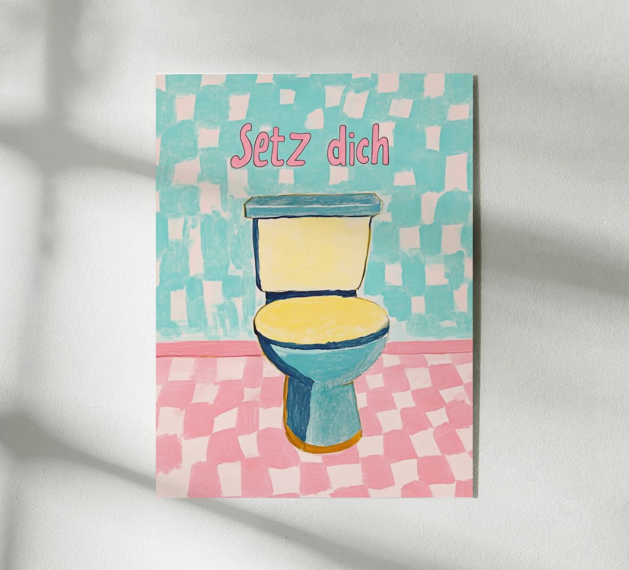 WC, Ga zitten acryl van Carinaprint