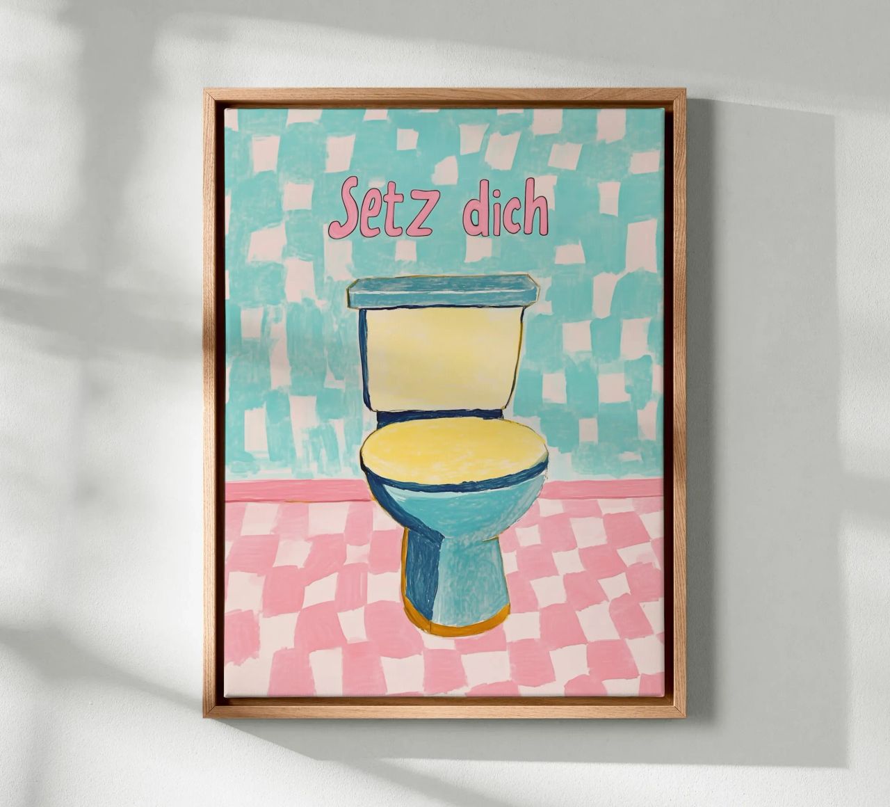 WC, Sit down canvas by Carinaprint