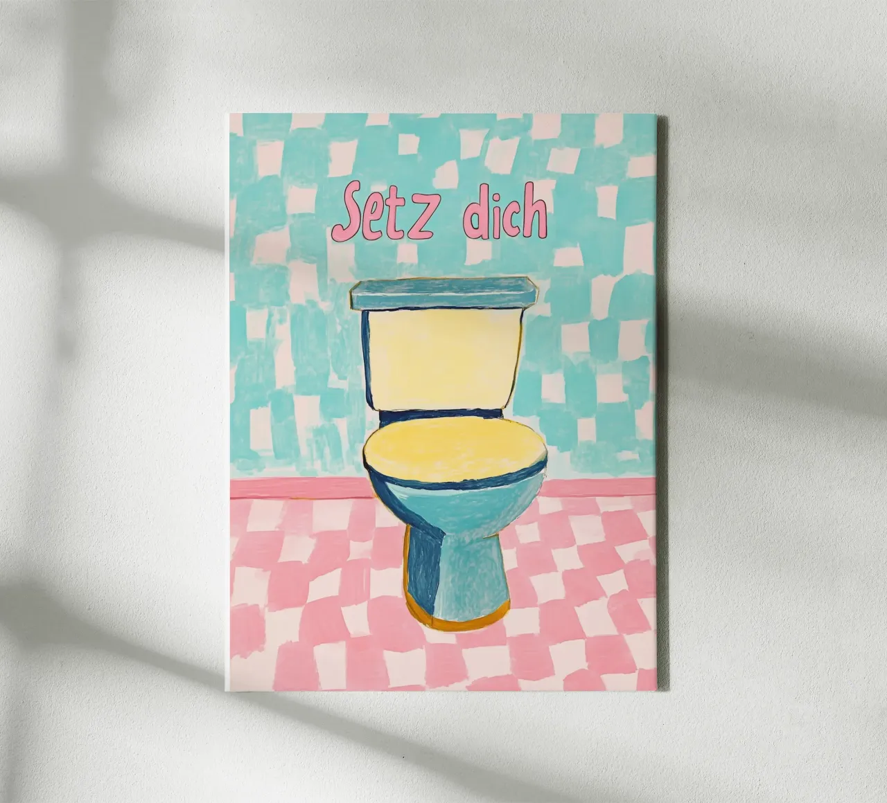 WC, assieds-toi toile de Carinaprint
