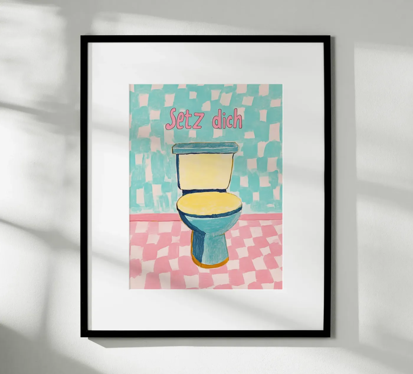 WC, Sit down poster by Carinaprint