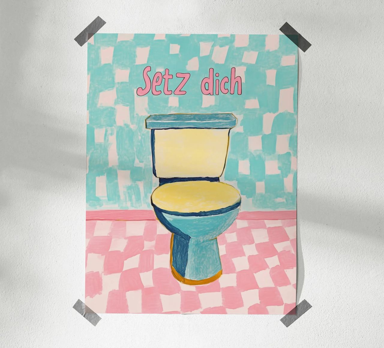 WC, Setz dich Poster von Carinaprint