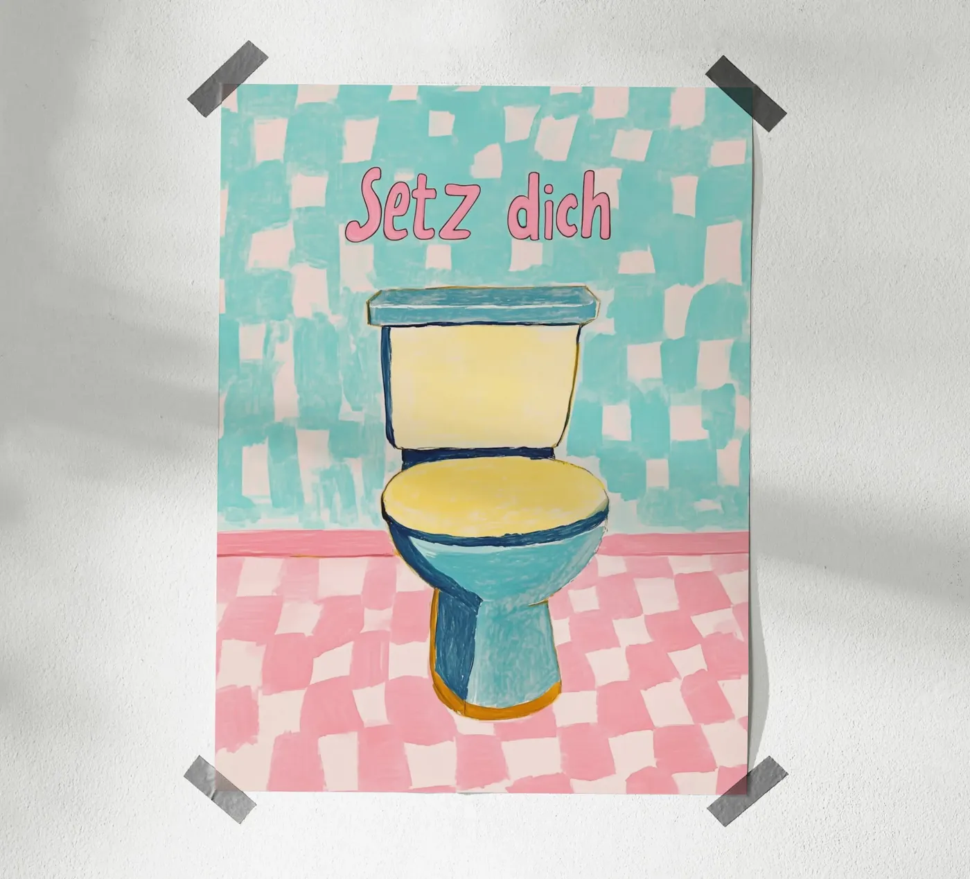 WC, Sit down poster by Carinaprint