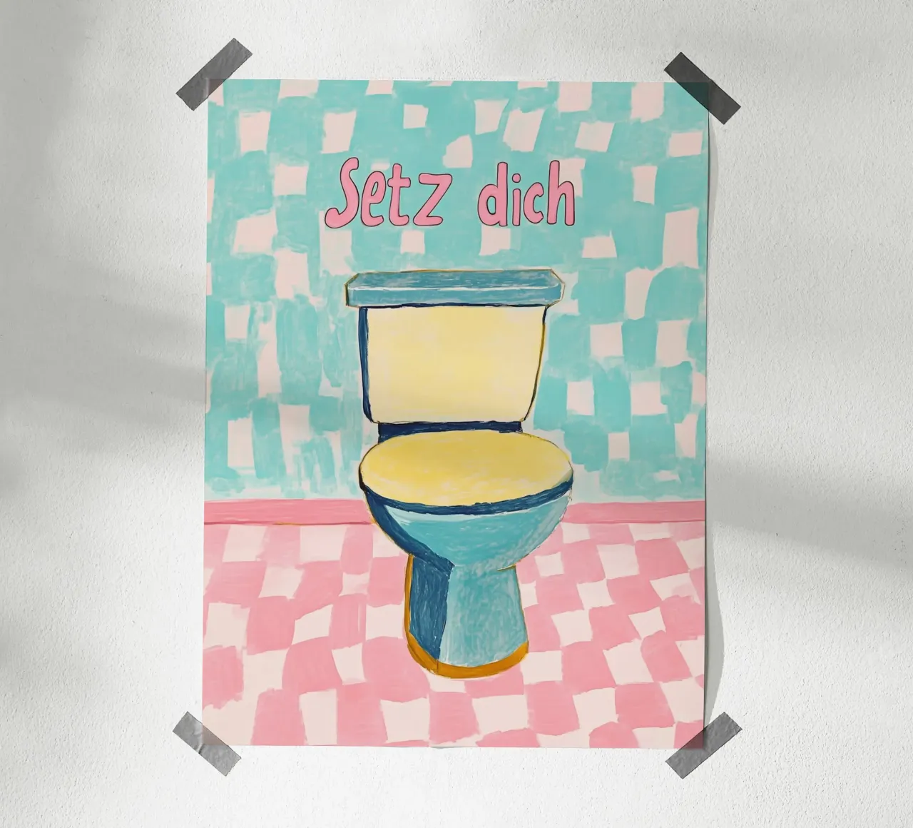 WC, Setz dich Poster von Carinaprint