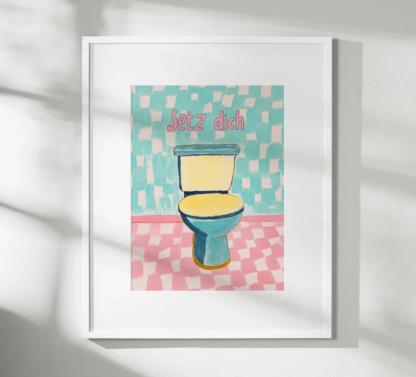 WC, Sit down poster by Carinaprint