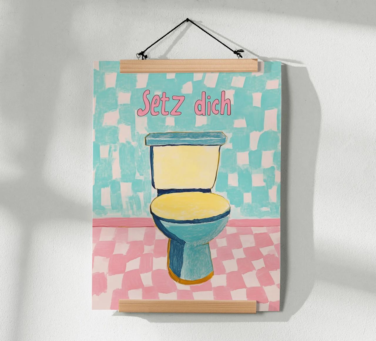 WC, Setz dich Poster von Carinaprint
