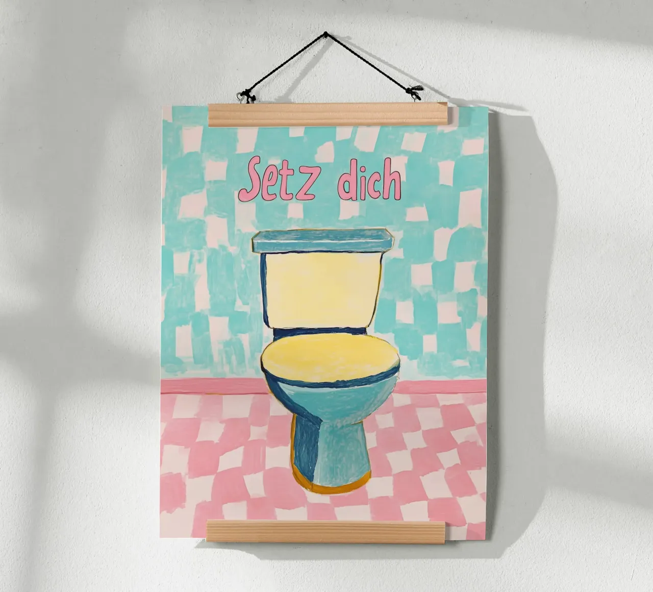 WC, Setz dich Poster von Carinaprint