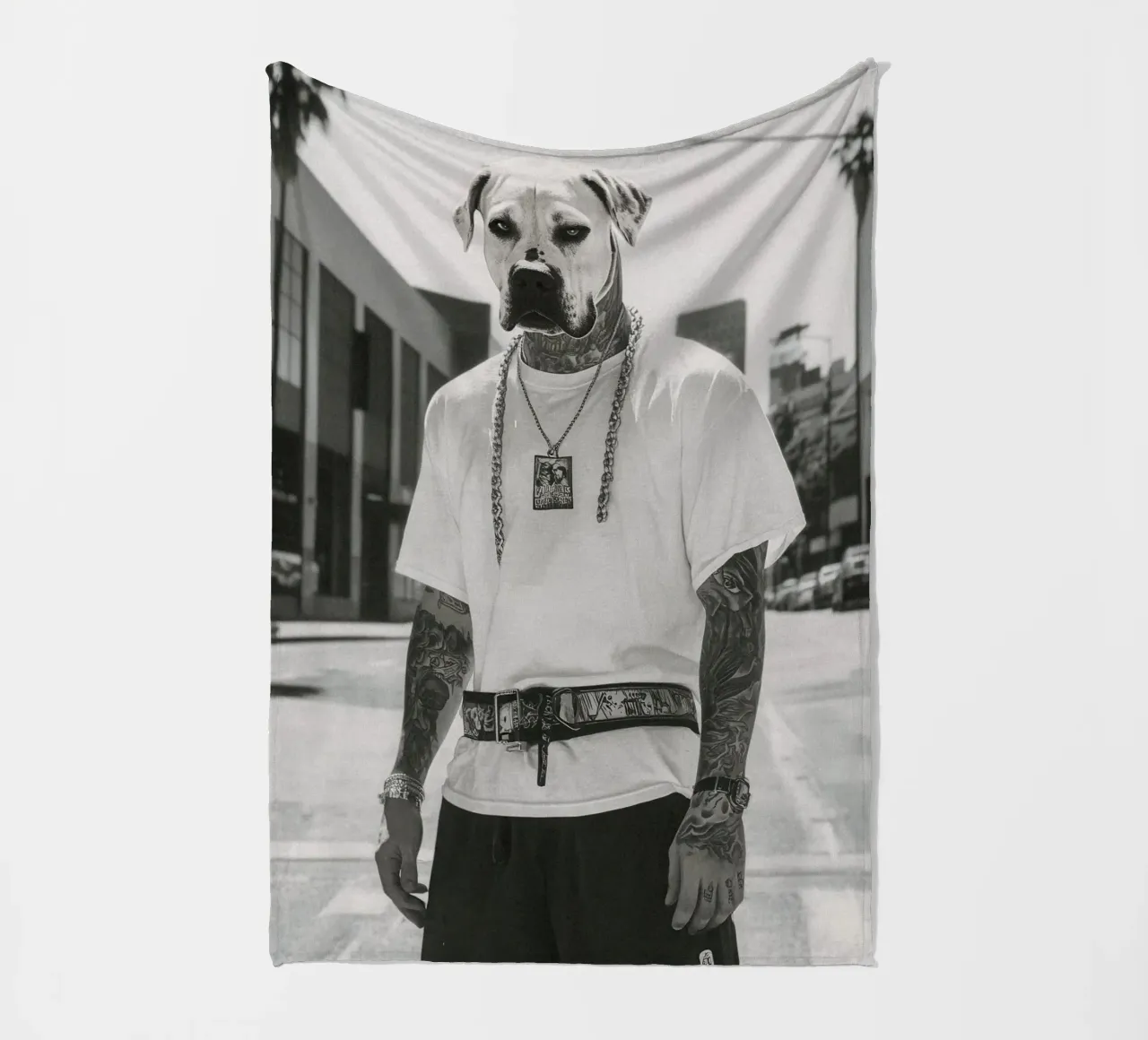 Kane Fleecedecke von Affiches Chien Originales – Dogland