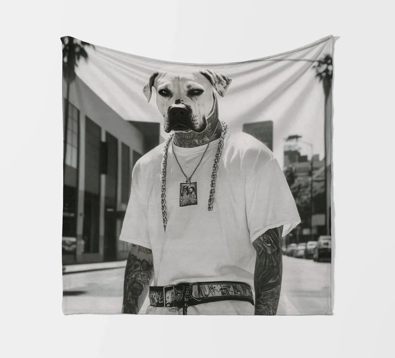 Kane Fleecedecke von Affiches Chien Originales – Dogland