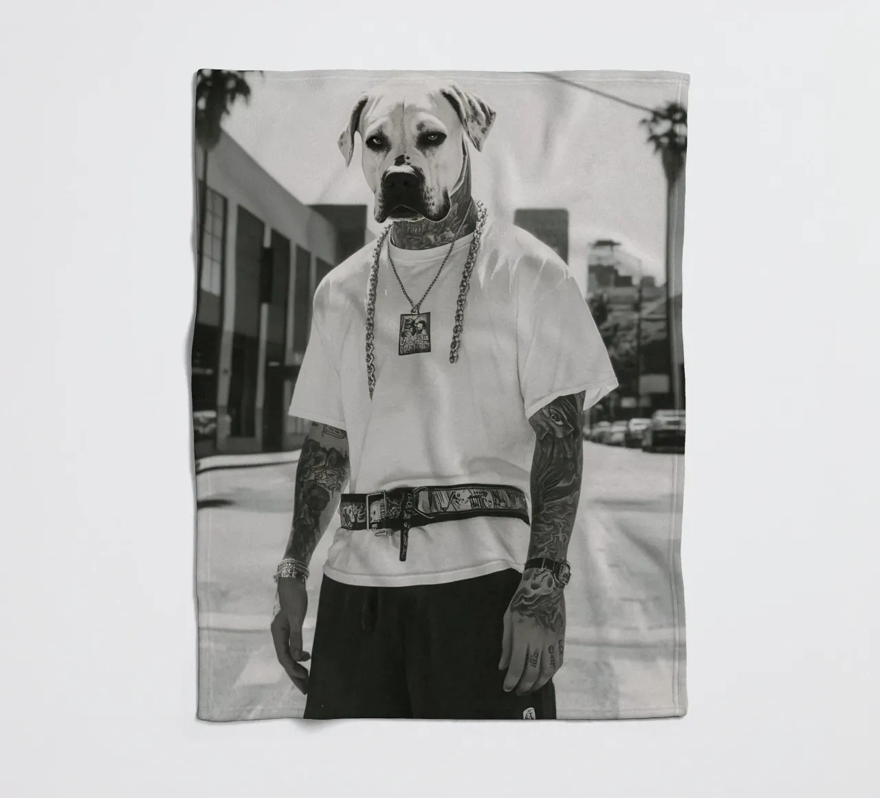 Kane Fleecedecke von Affiches Chien Originales – Dogland