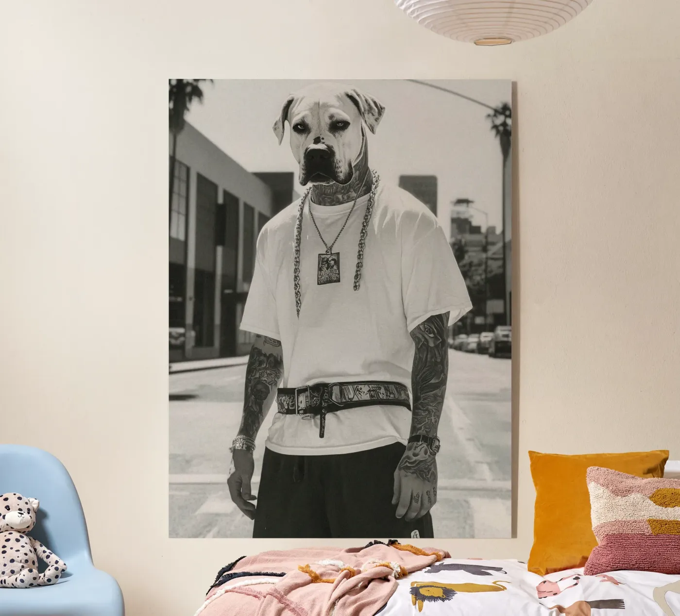 Kane acryl van Affiches Chien Originales – Dogland