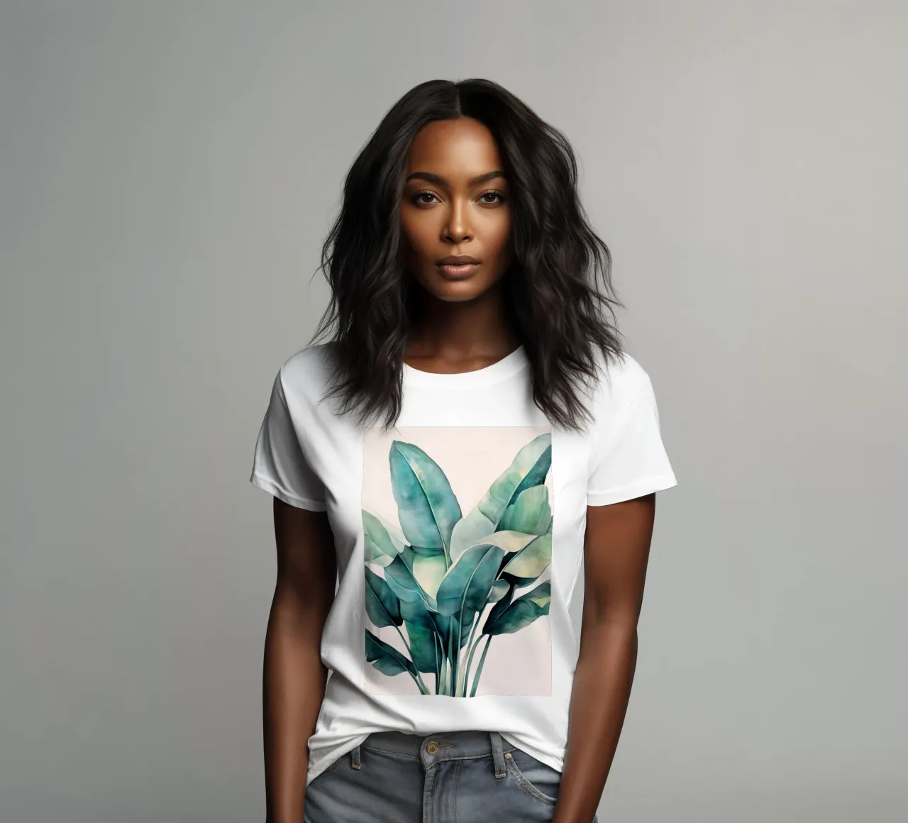 Foglie di banano tropicale t-shirt da donna da Justyna Jaszke JBJart