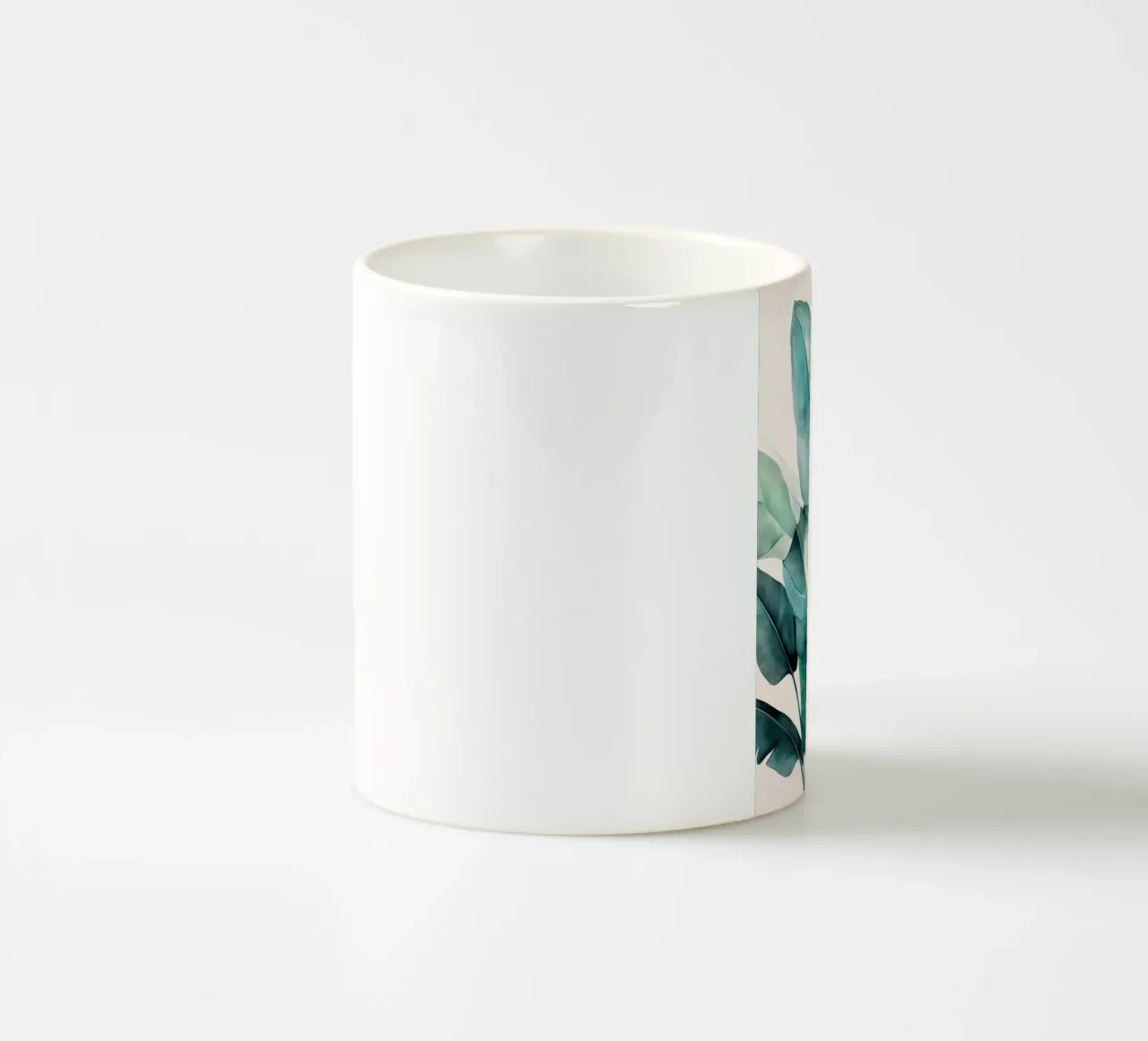 Foglie di banano tropicale tazza in ceramica da Justyna Jaszke JBJart