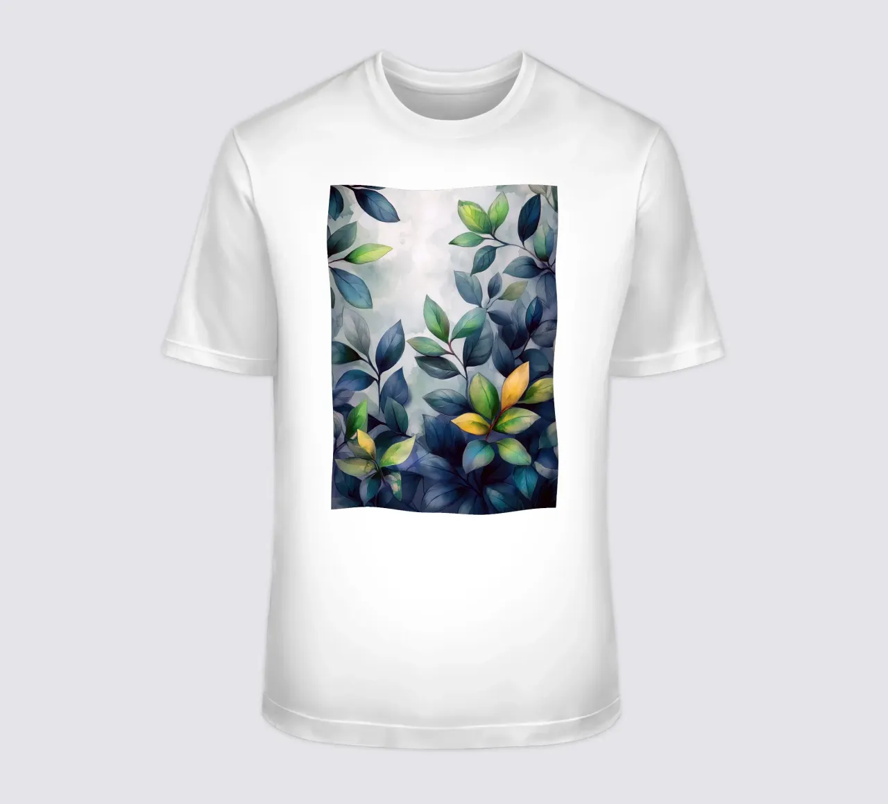Watercolor leaves t-shirt by Justyna Jaszke JBJart