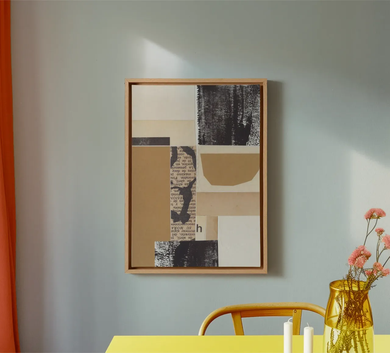 One Color Collection / Muddy Waters canvas with Floater frame by Alisa Galitsyna