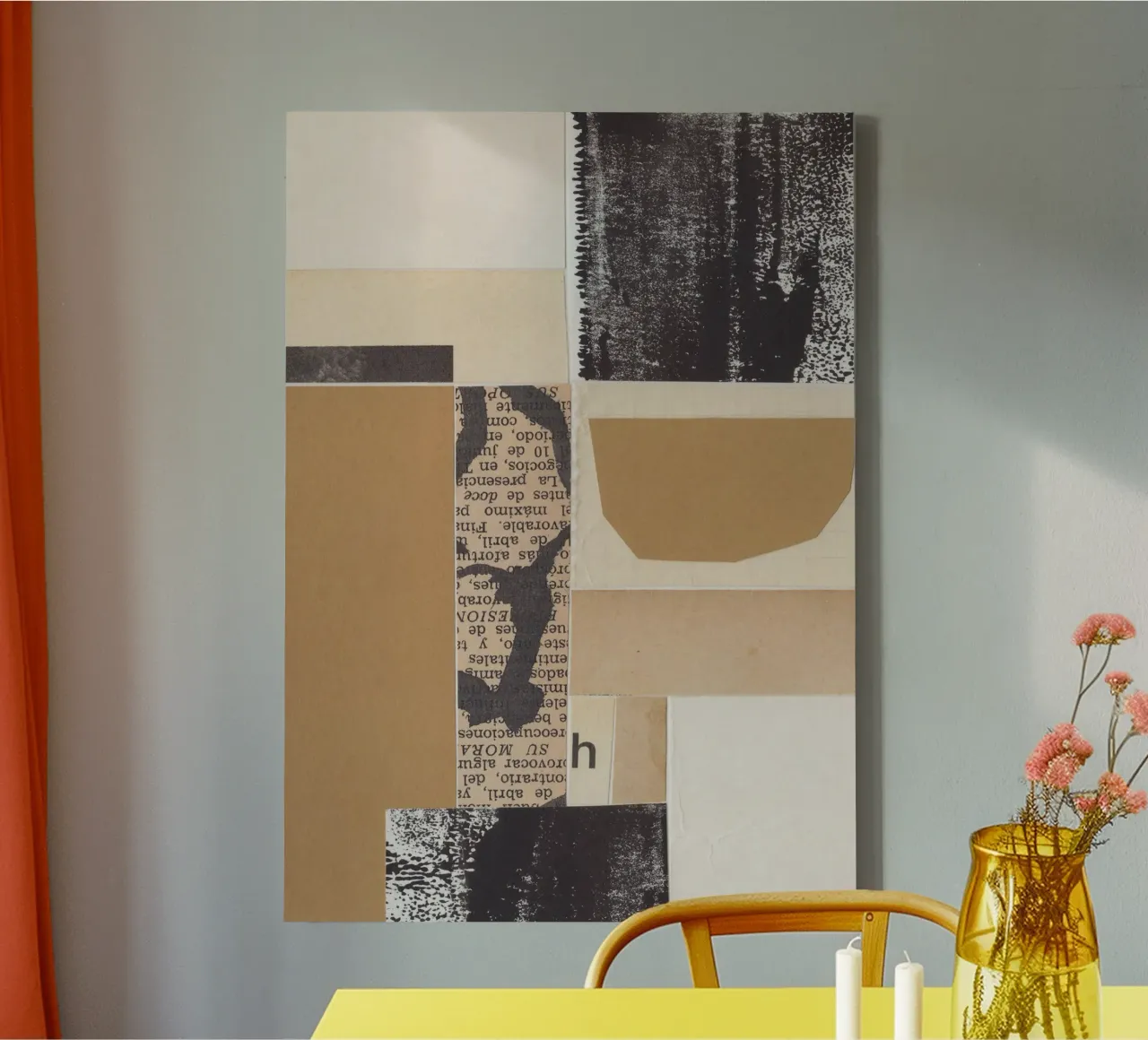 One Color Collection / Muddy Waters canvas with Floater frame by Alisa Galitsyna