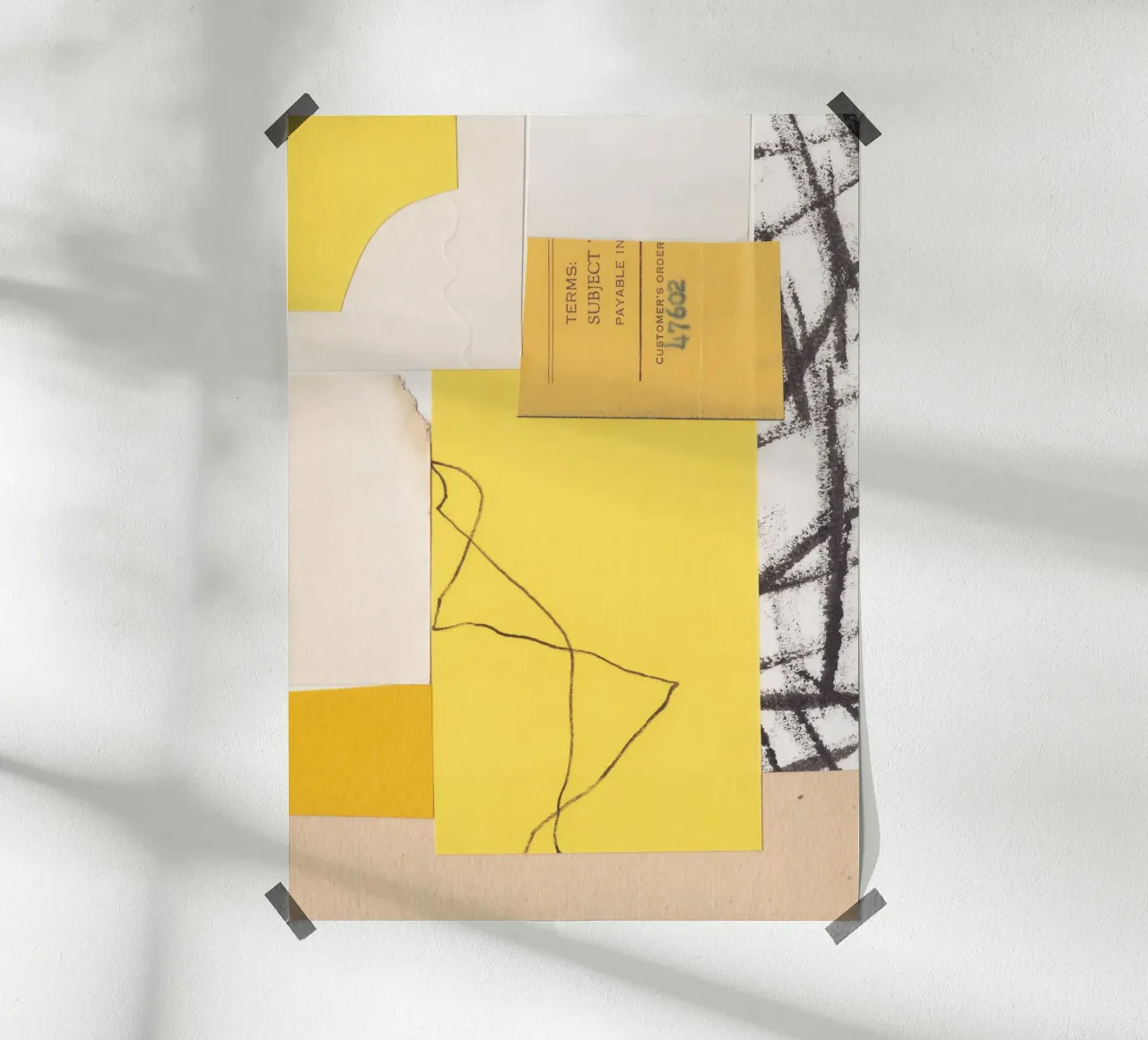 Collezione monocolore / Verga d'oro poster con telaio in alluminio da Alisa Galitsyna