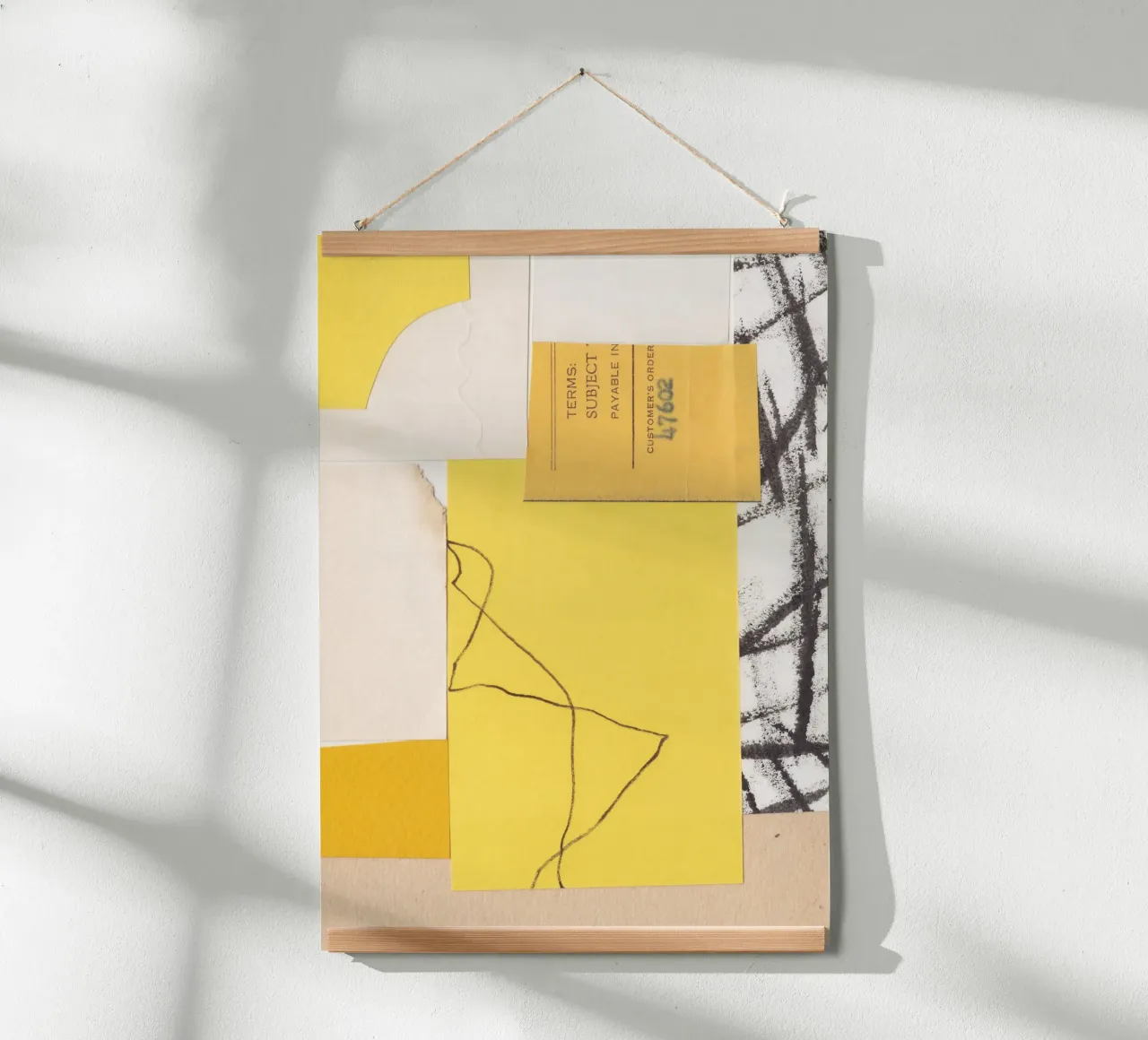 Collezione monocolore / Verga d'oro poster con telaio in alluminio da Alisa Galitsyna