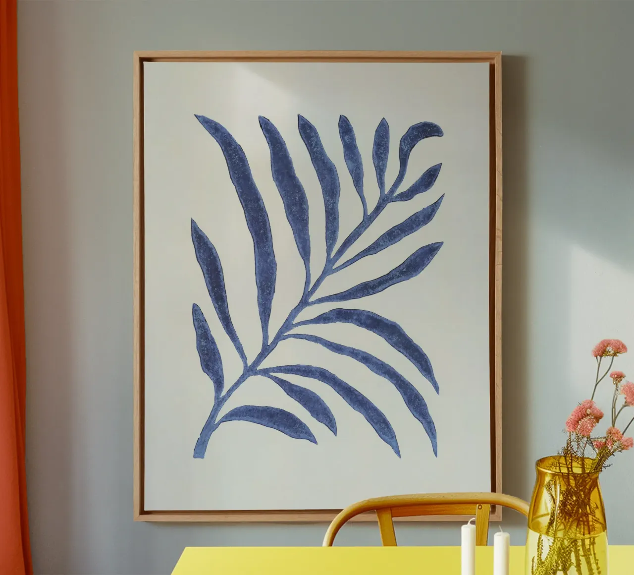 Ramo Linocut #1 tela con Cornice a cassetta da Alisa Galitsyna