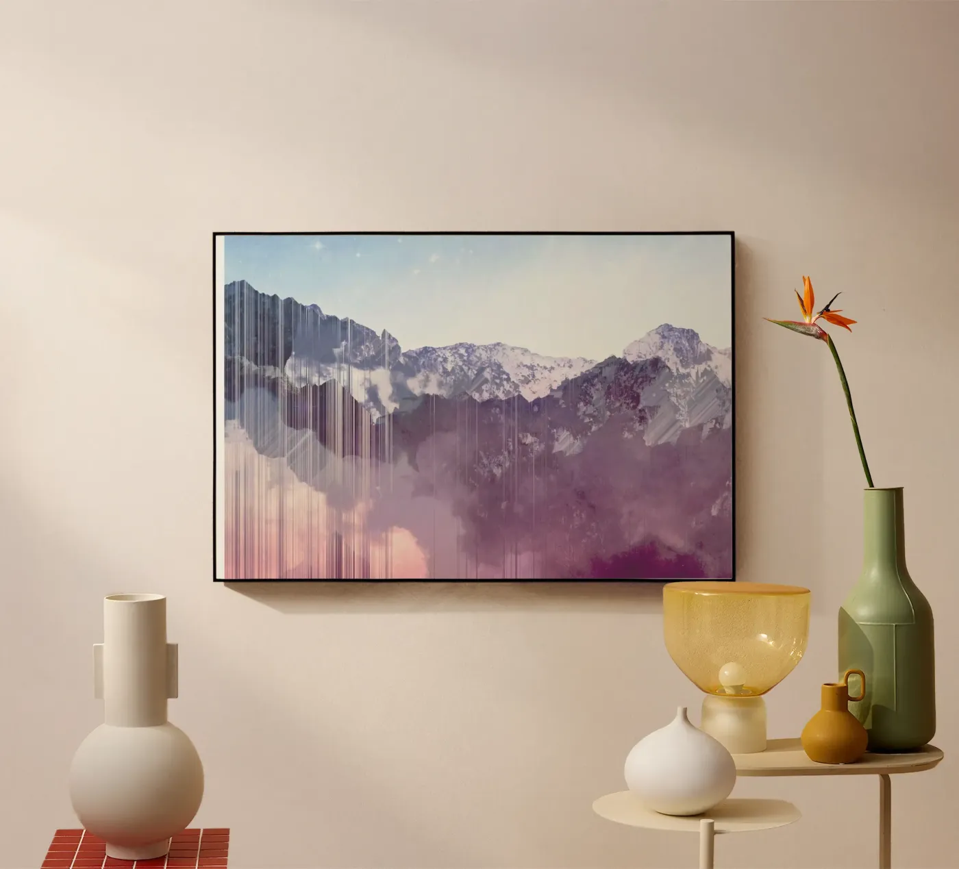 Mountain Glitches Acryl-Glas von cafelab