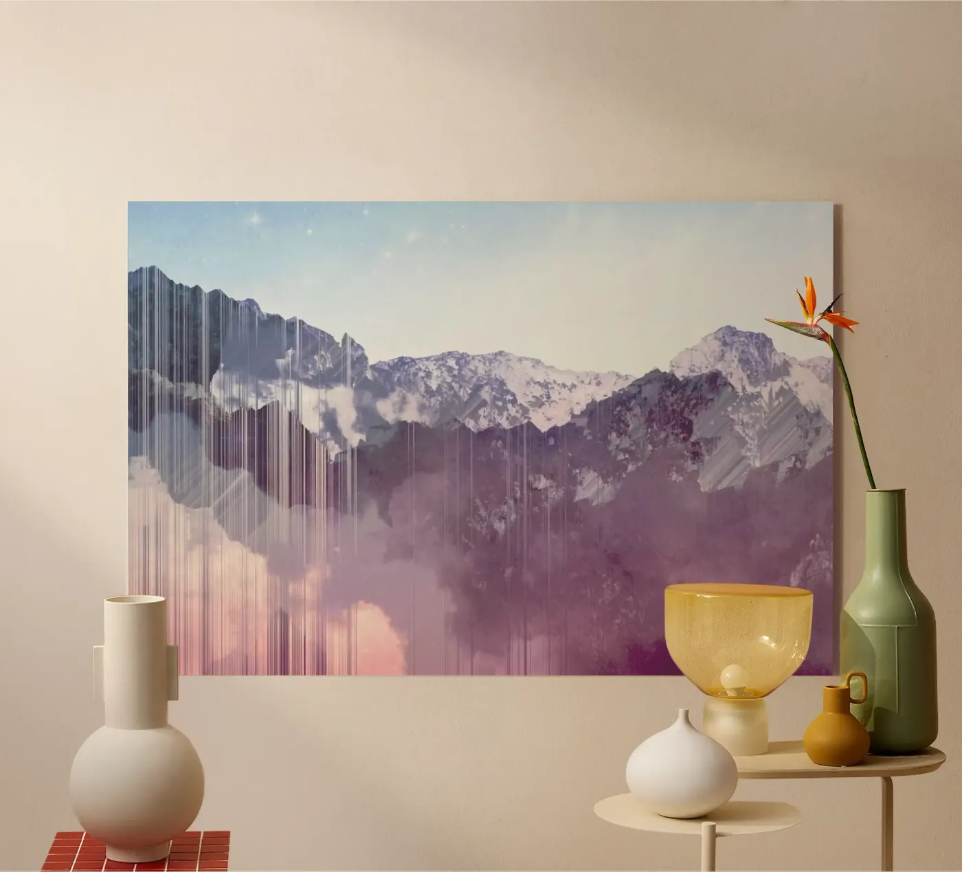 Mountain Glitches Acryl-Glas von cafelab