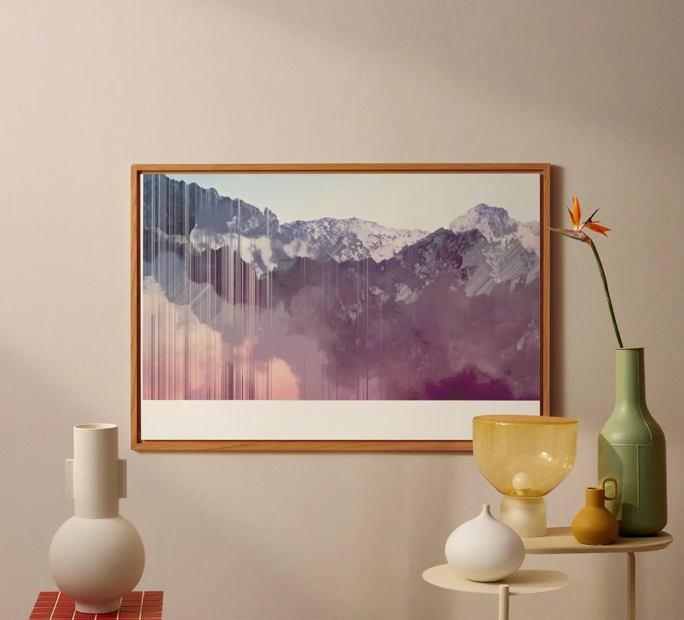 Mountain Glitches alluminio dibond da cafelab