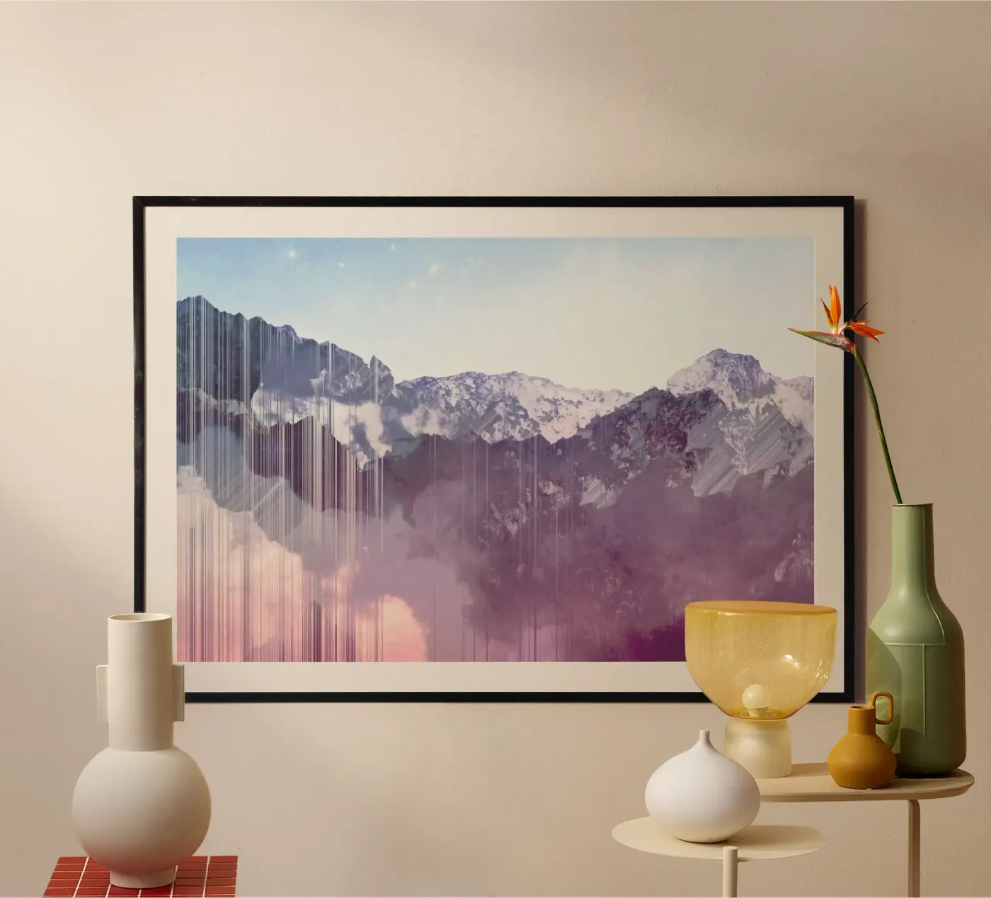 Mountain Glitches poster by cafelab