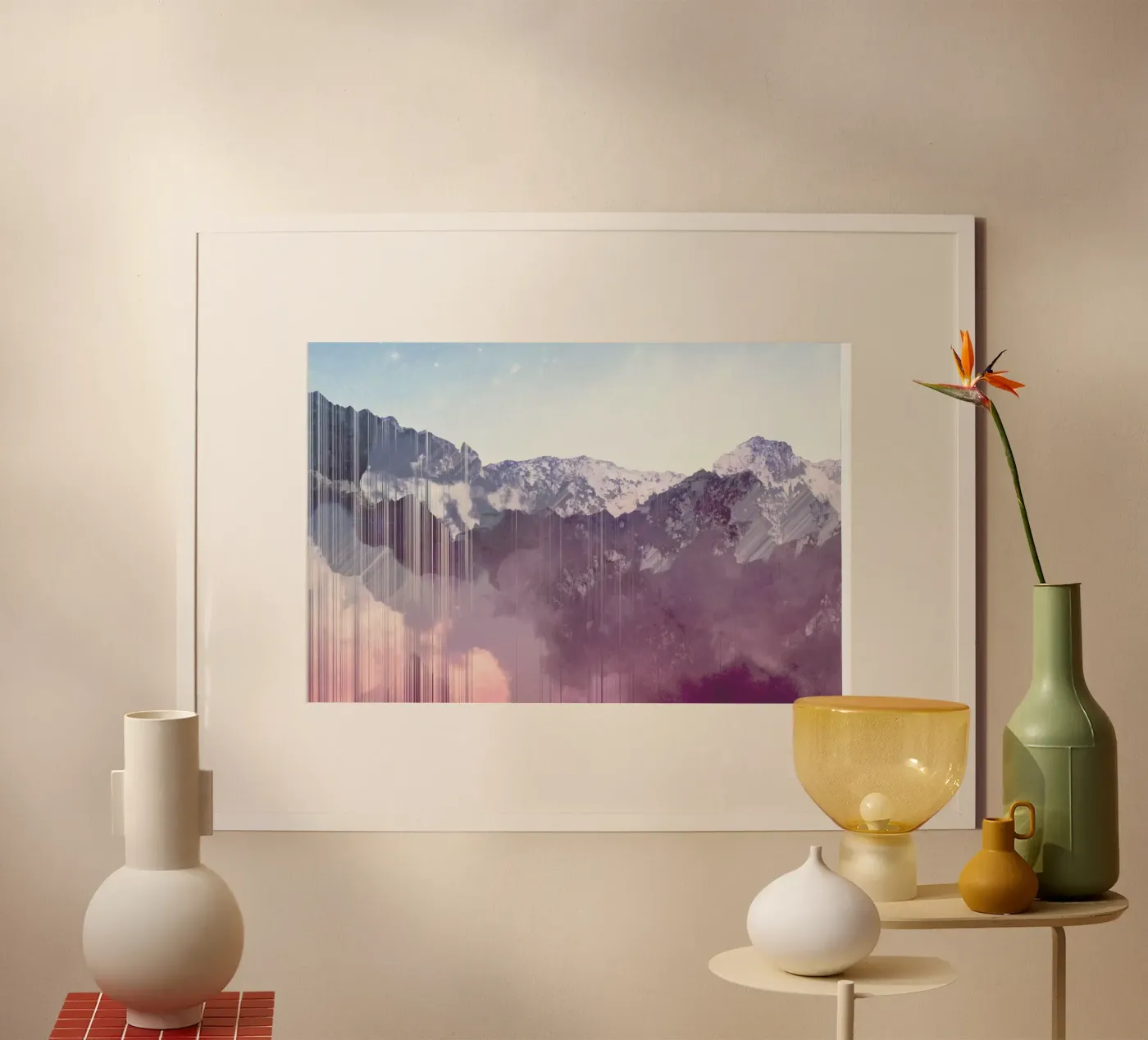 Mountain Glitches poster by cafelab