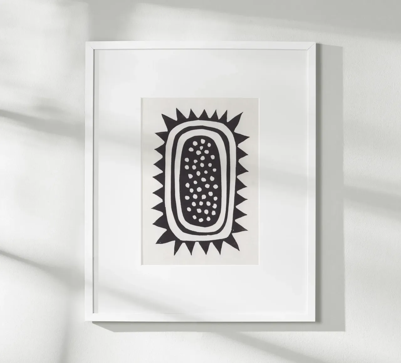 Girasole / Stampa linoleum poster con telaio in plastica da Alisa Galitsyna