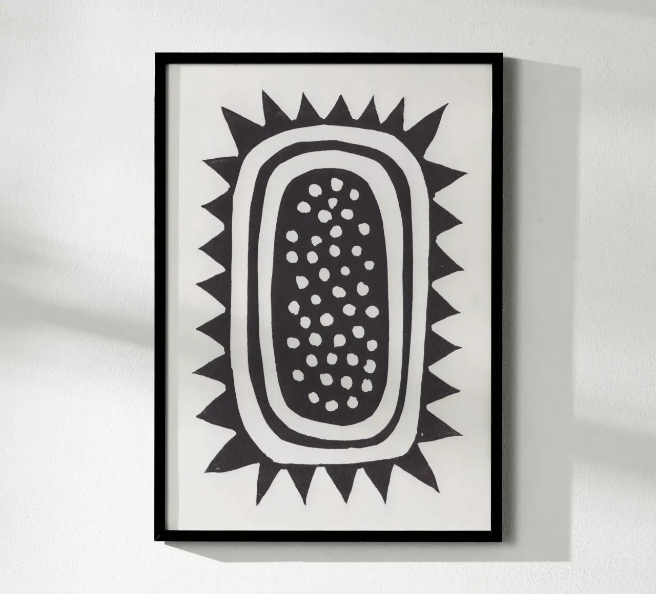 Girasole / Stampa linoleum poster con telaio in plastica da Alisa Galitsyna