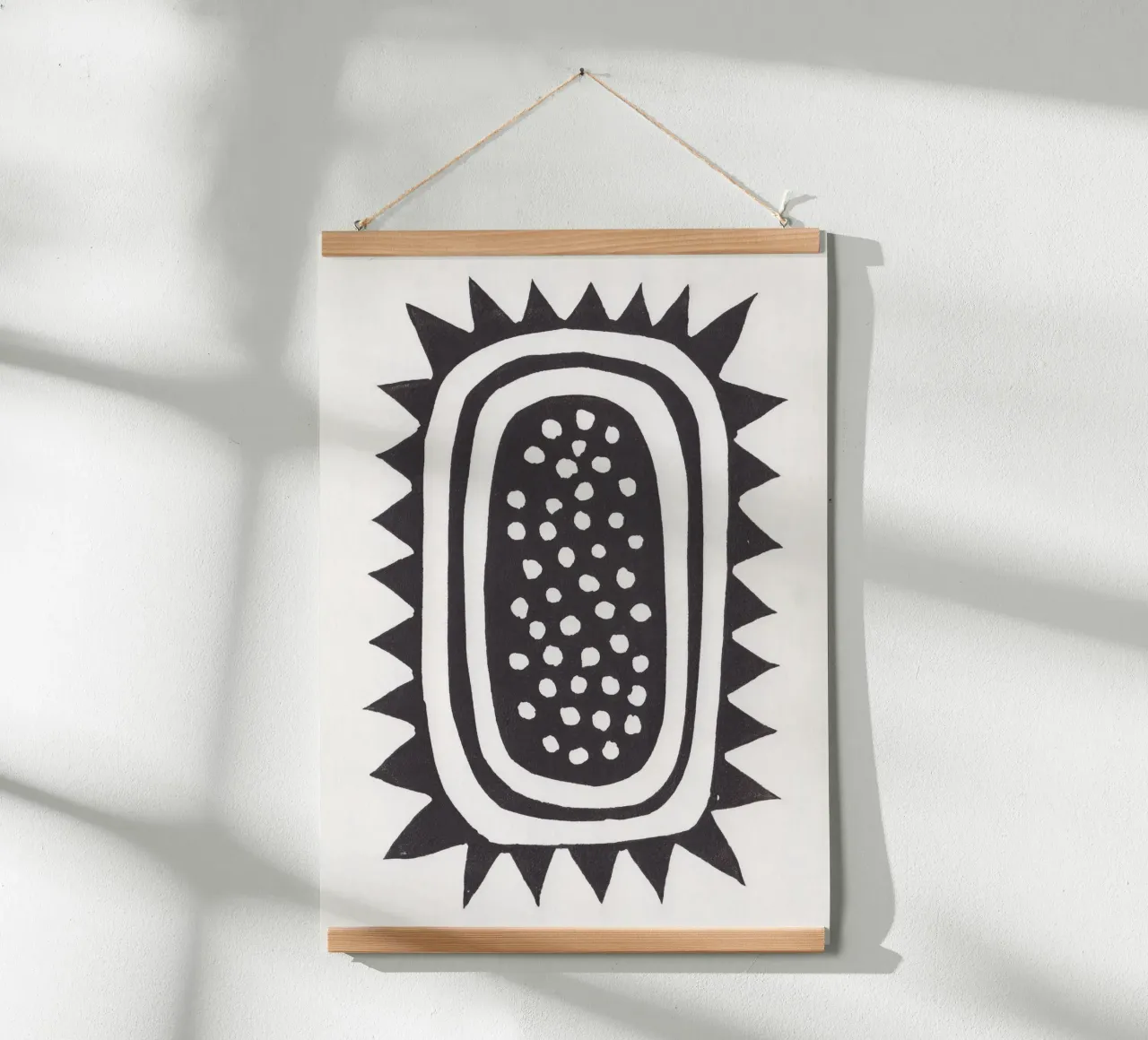 Girasole / Stampa linoleum poster con telaio in plastica da Alisa Galitsyna