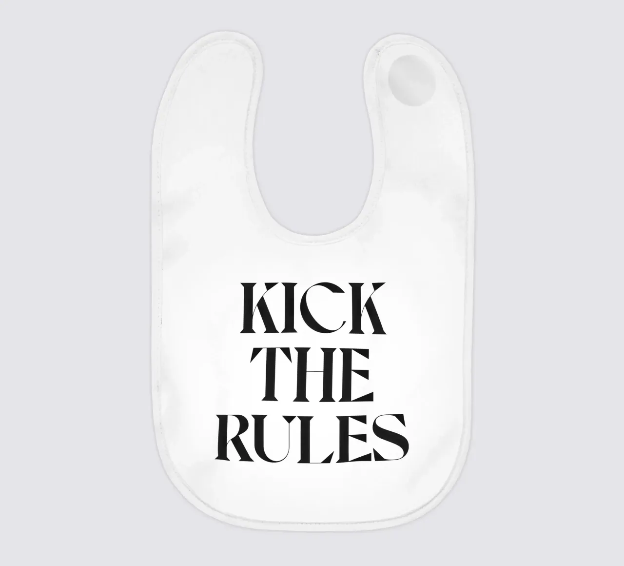 KICK THE RULES baby bib by n.4