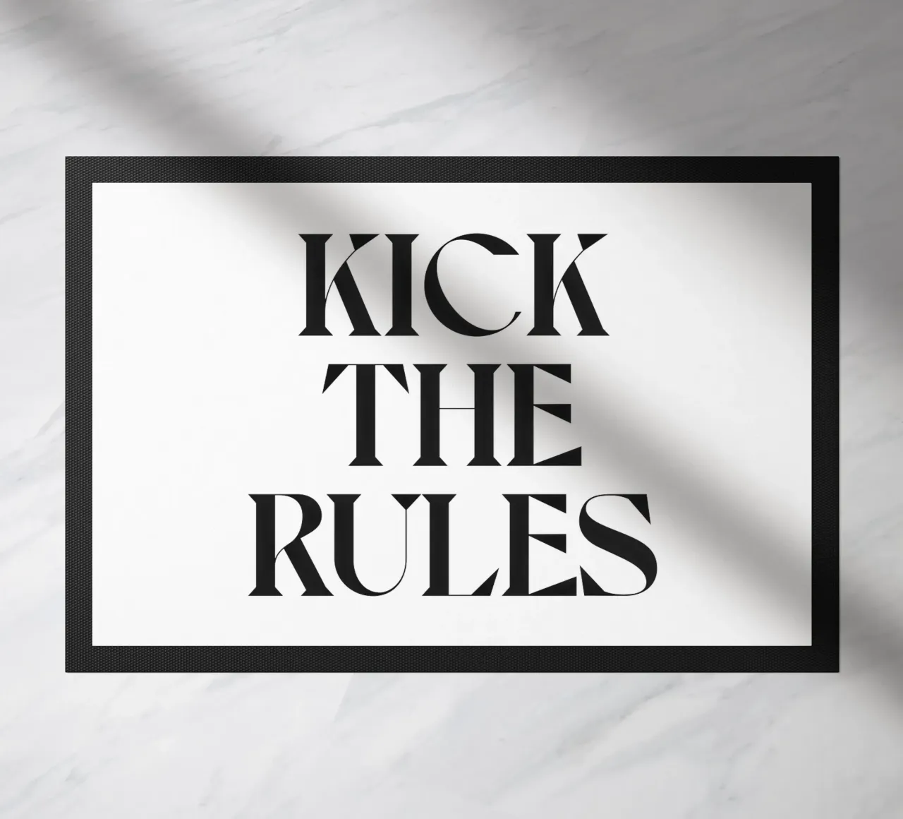 SCHOP TEGEN DE REGELS deurmat van n.4