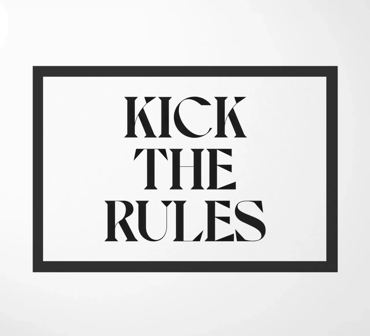 SCHOP TEGEN DE REGELS deurmat van n.4