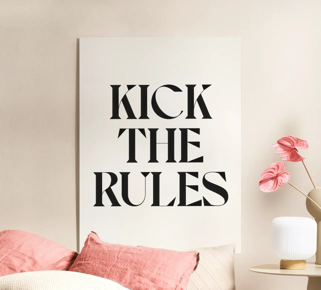 KICK THE RULES acrylic glass by n.4