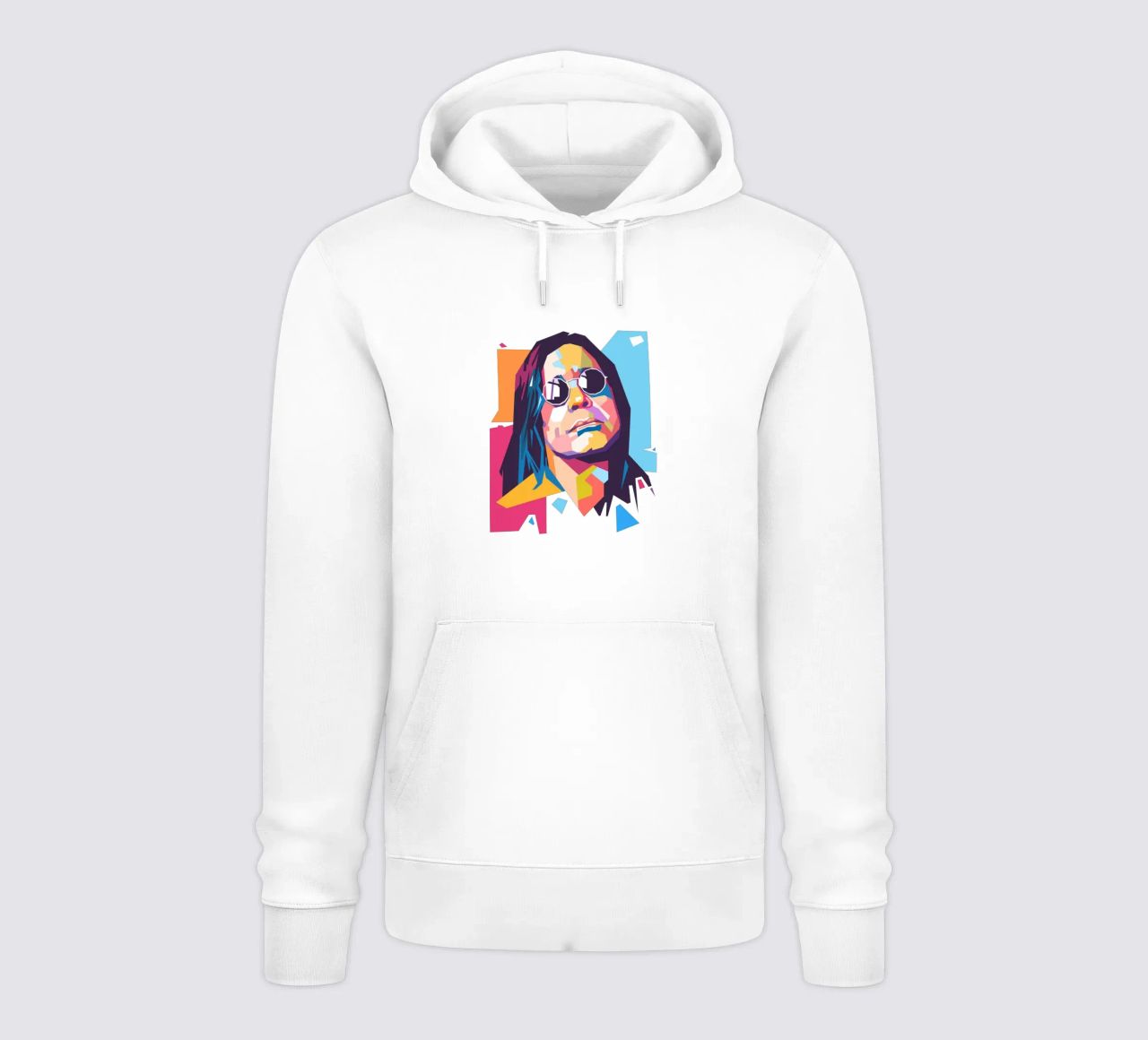 Ritratto pop art di Ozzy Osbourne felpa con cappuccio da Hantamrata