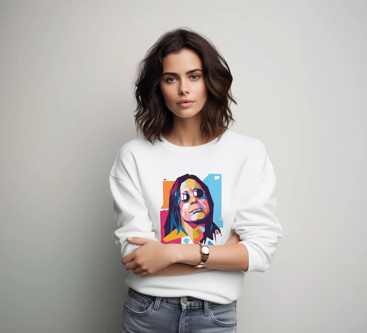 Ritratto pop art di Ozzy Osbourne felpa da Hantamrata