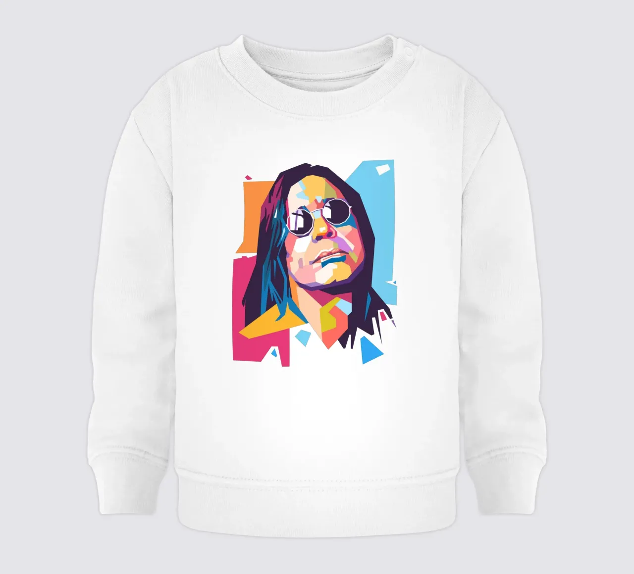 Retrato pop art de Ozzy Osbourne sudadera de bebé de Hantamrata