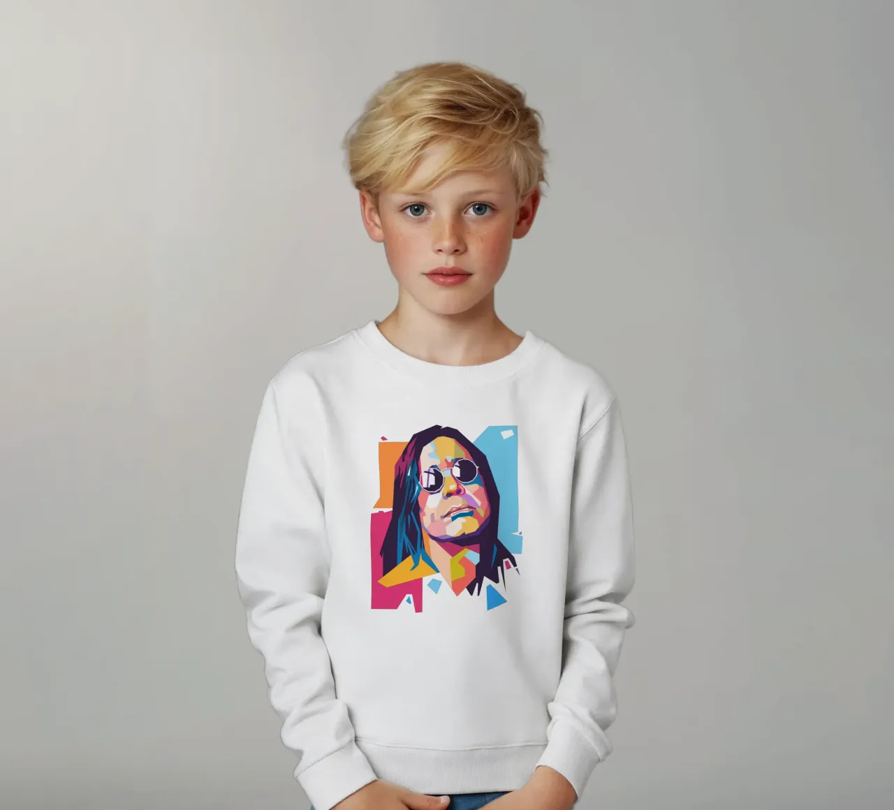 Ritratto pop art di Ozzy Osbourne felpa bambino da Hantamrata