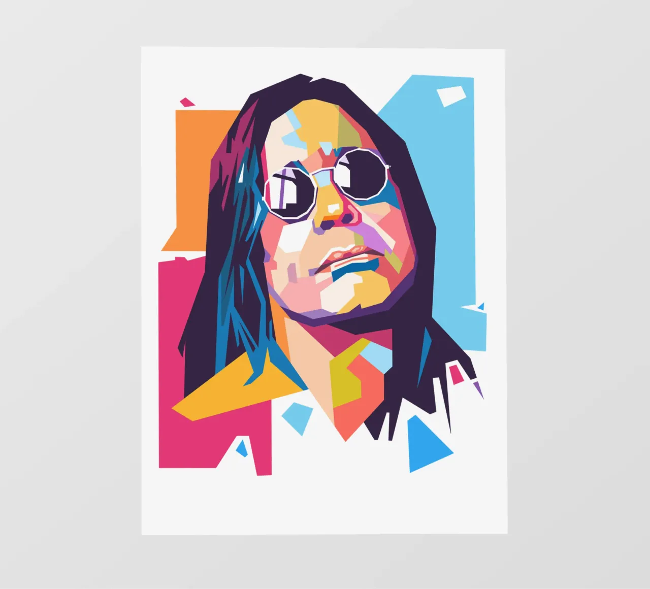 Ritratto pop art di Ozzy Osbourne pellicola backlit da Hantamrata