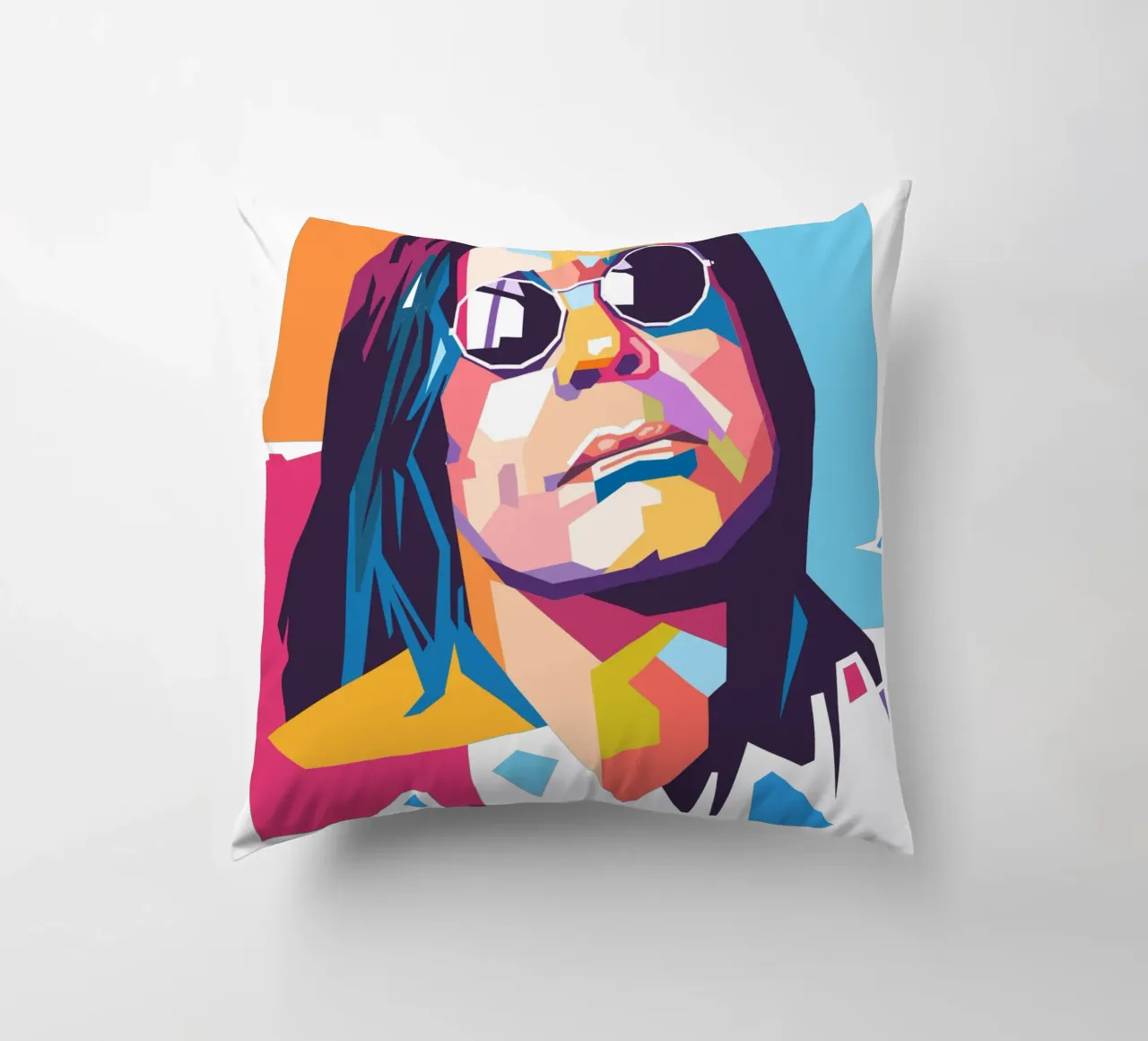 Ritratto pop art di Ozzy Osbourne cuscino da Hantamrata