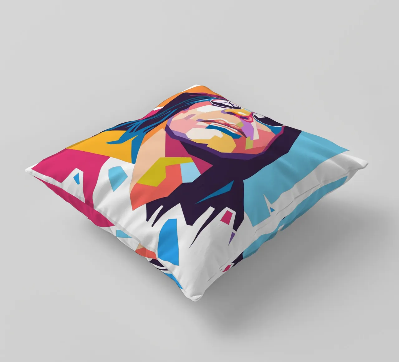 Ritratto pop art di Ozzy Osbourne cuscino da Hantamrata