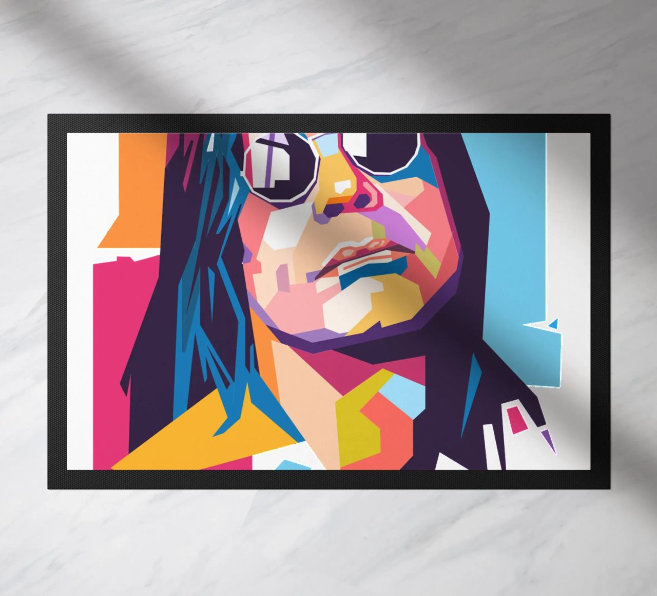 Ritratto pop art di Ozzy Osbourne zerbino da Hantamrata