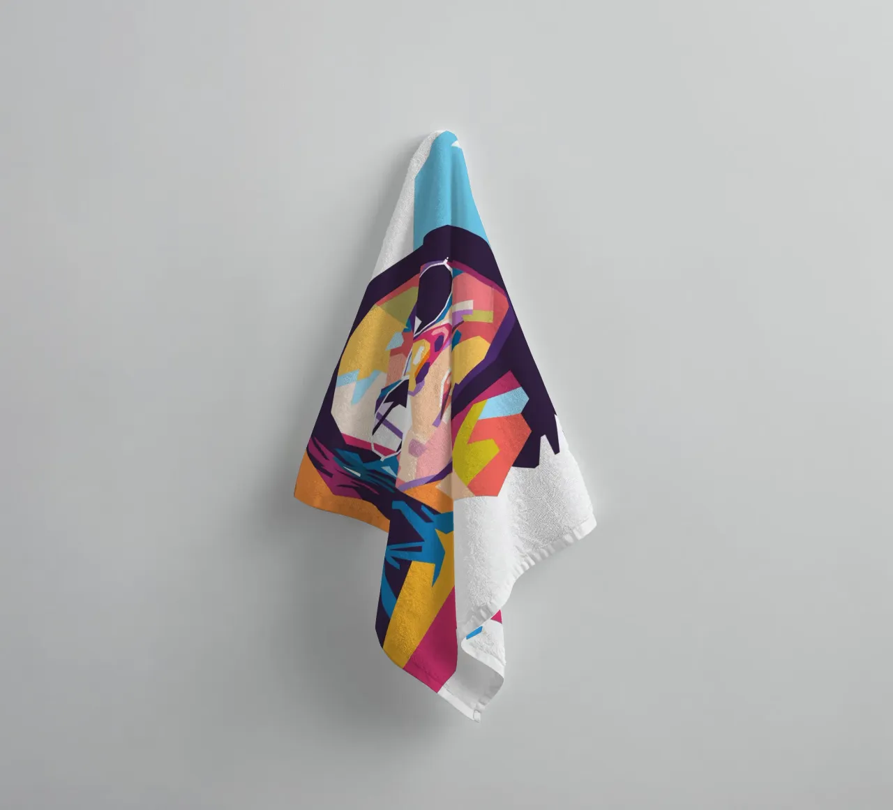 Ritratto pop art di Ozzy Osbourne asciugamano da bagno da Hantamrata