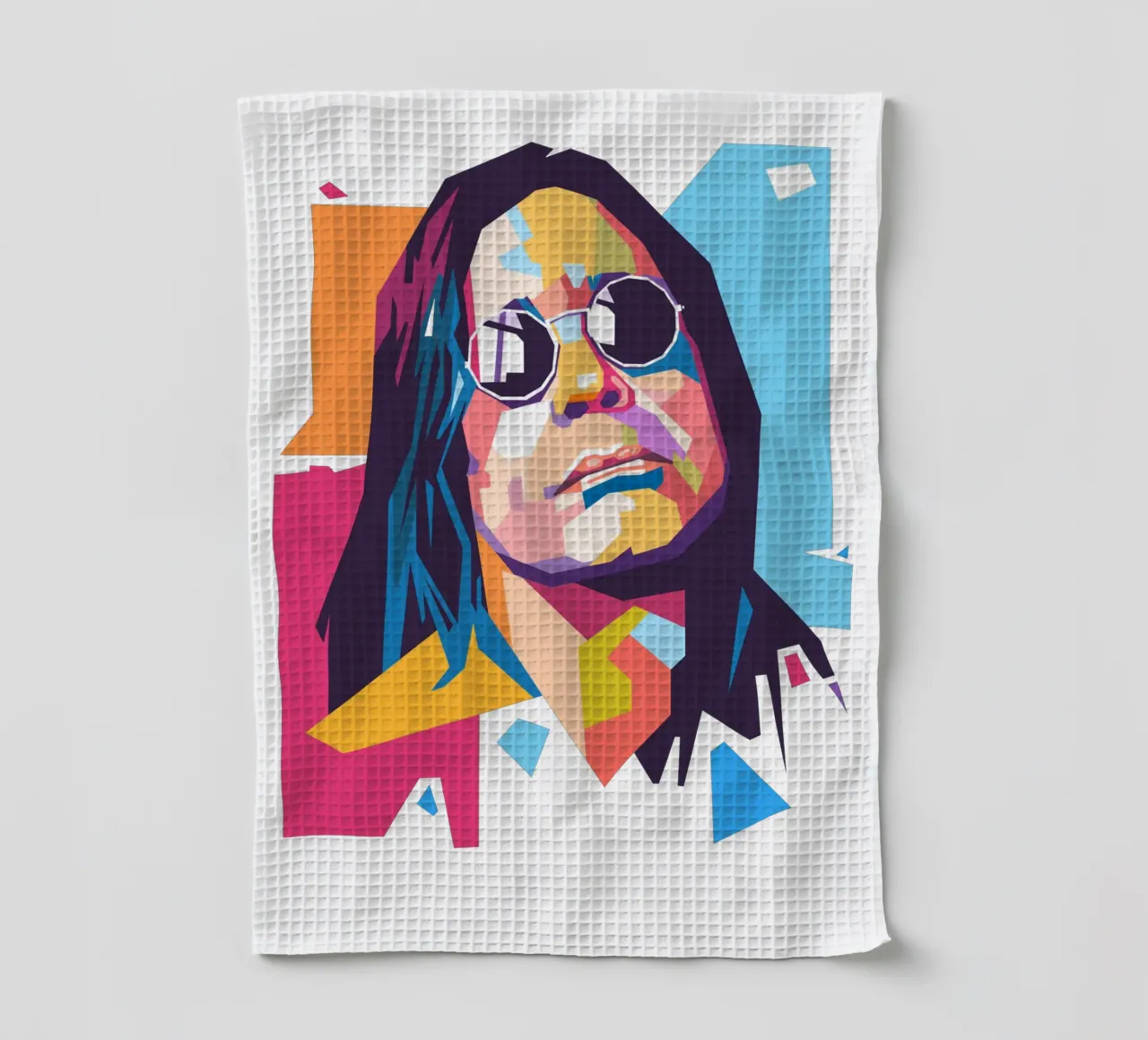 Ritratto pop art di Ozzy Osbourne canovaccio da cucina da Hantamrata